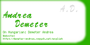andrea demeter business card